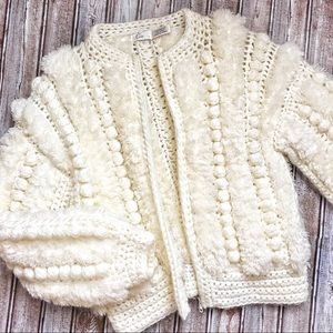 Vintage Cream Textured Jacket